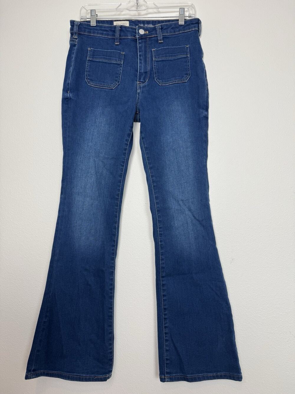 Pilcro Icon Flare Jeans Women’s 28 Dark Wash Blue Stretch Anthropologie